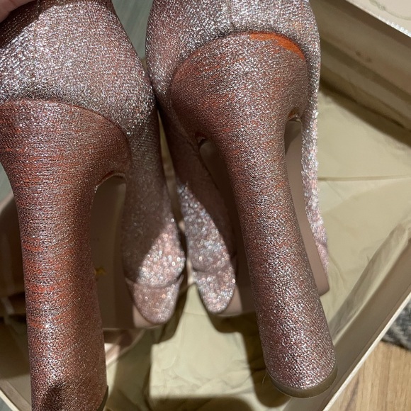 Prada Sz. 38 pink sparkle platform sandals - Picture 7 of 10